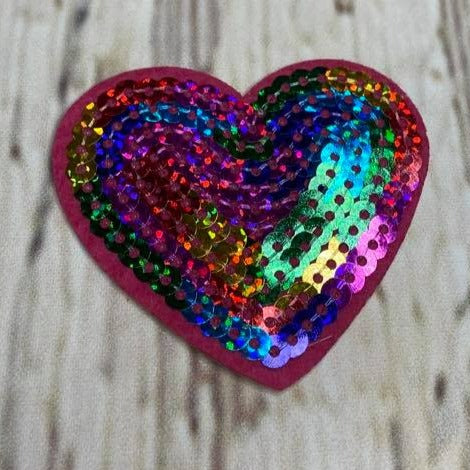 #88 Heart - Multicoloured Sequins