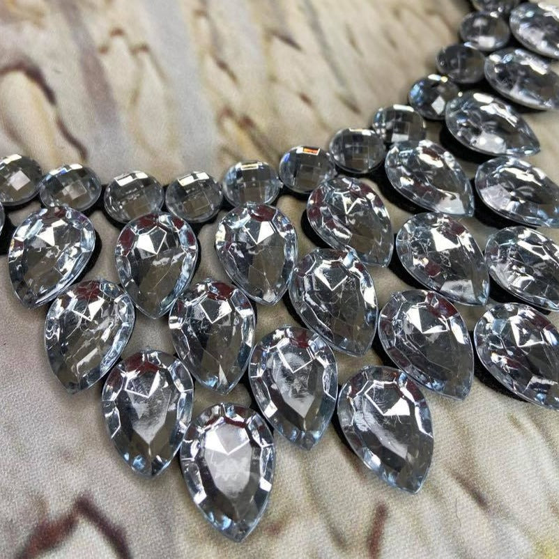 Pyramid Tie-on Bling Collar