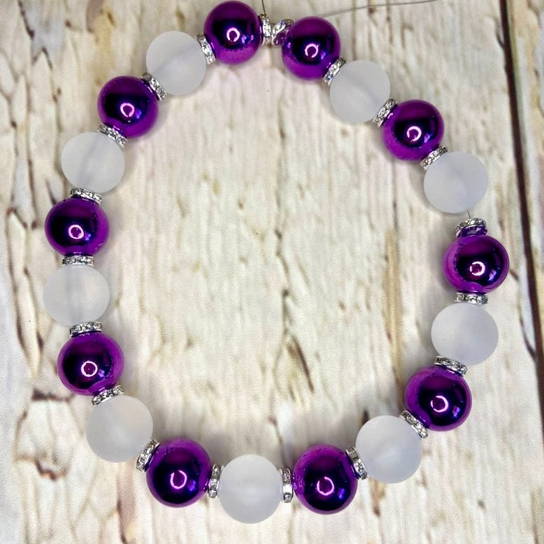 Purple Fashion -  Bead necklace