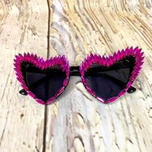 Load image into Gallery viewer, Diamante Hot Pink or Red Sunnies

