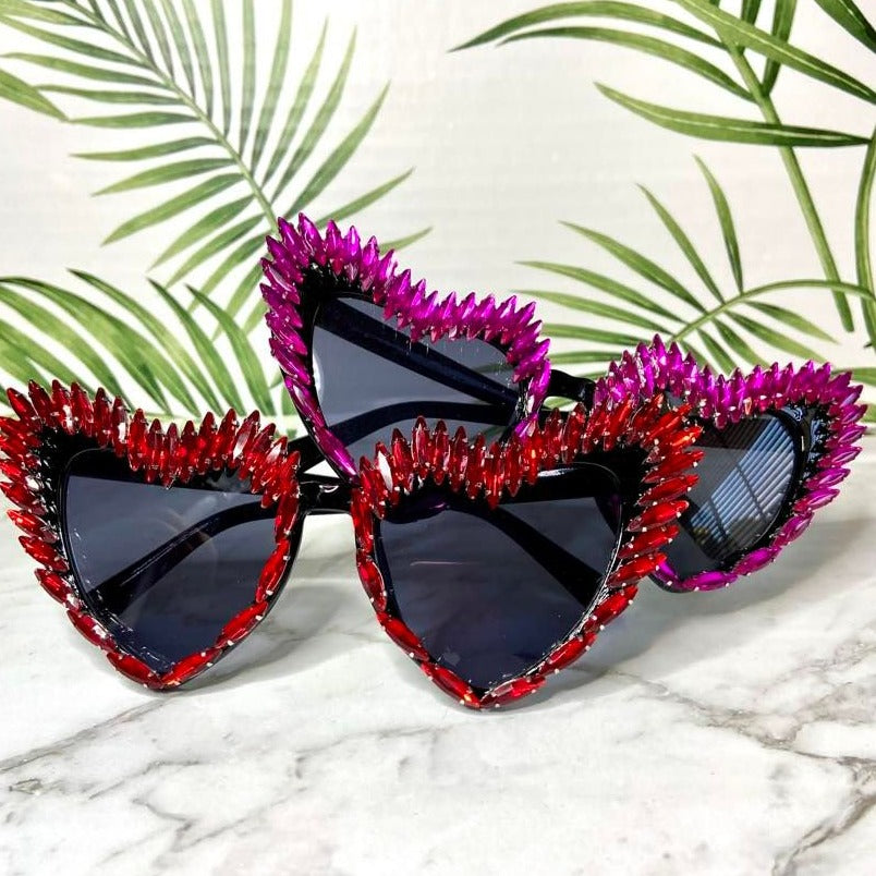 Diamante Hot Pink or Red Sunnies