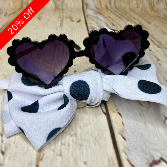 Black and white sunnies and bow